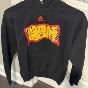 ADIDAS BRAND, Black Hockey Hoodie/Sweatshirt, Sz Men’s (Small) Clothing